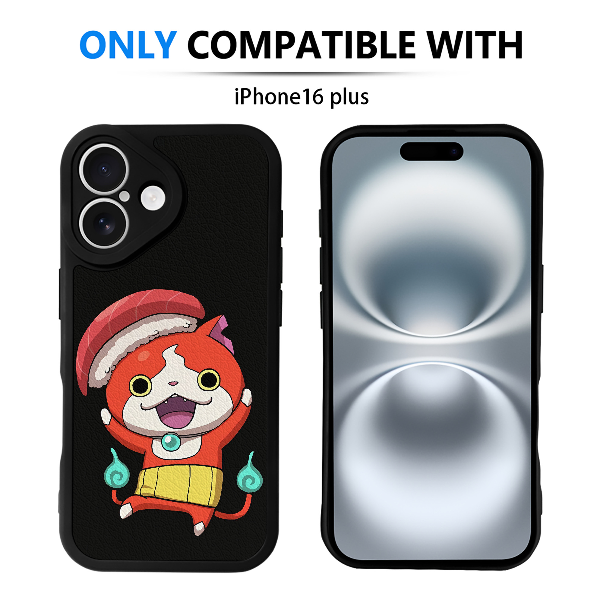 （画像用） 妖怪ウォッチ Yo-kai Watch 【iPhone 16シリーズ対応】シリコンスマホケース（レザー調） 材質：シリコン